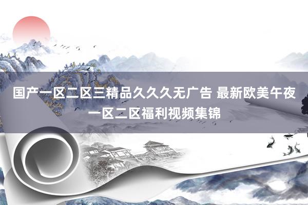 国产一区二区三精品久久久无广告 最新欧美午夜一区二区福利视频集锦