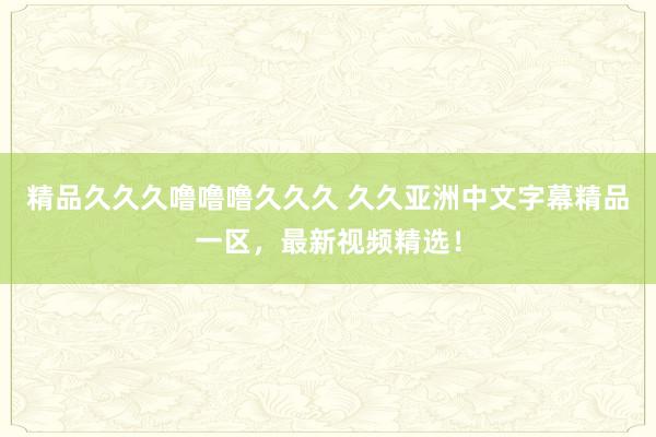精品久久久噜噜噜久久久 久久亚洲中文字幕精品一区，最新视频精选！