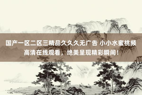 国产一区二区三精品久久久无广告 小小水蜜桃频高清在线观看，绝美呈现精彩瞬间！
