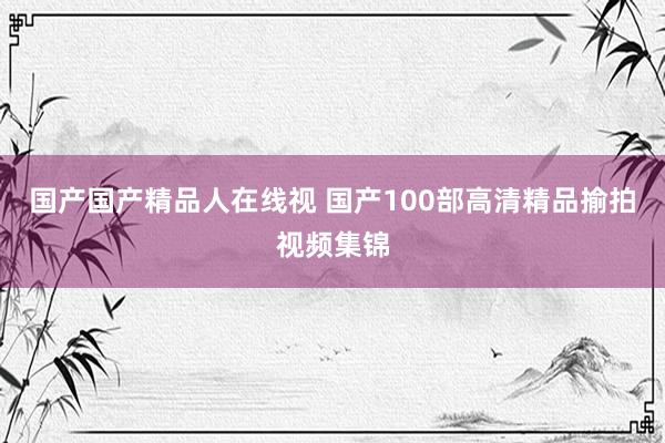 国产国产精品人在线视 国产100部高清精品揄拍视频集锦