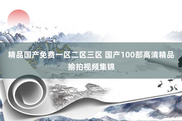 精品国产免费一区二区三区 国产100部高清精品揄拍视频集锦