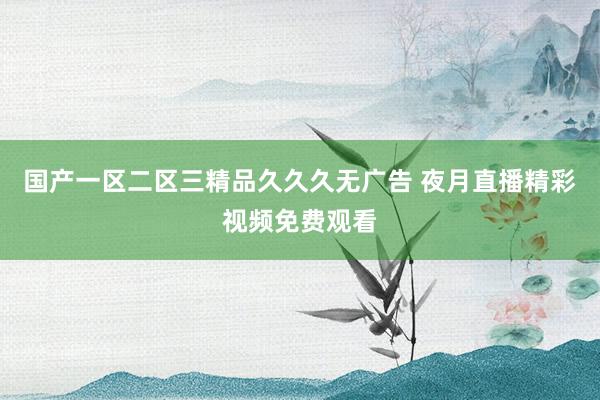国产一区二区三精品久久久无广告 夜月直播精彩视频免费观看