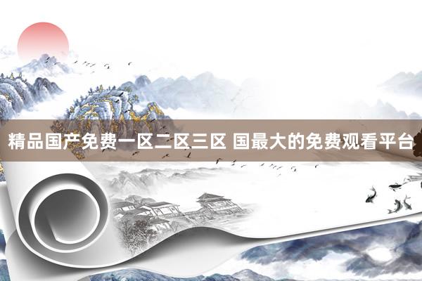 精品国产免费一区二区三区 国最大的免费观看平台