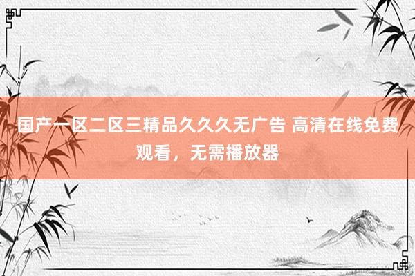 国产一区二区三精品久久久无广告 高清在线免费观看，无需播放器