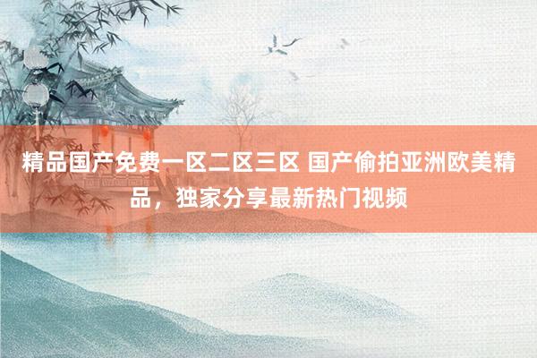 精品国产免费一区二区三区 国产偷拍亚洲欧美精品，独家分享最新热门视频