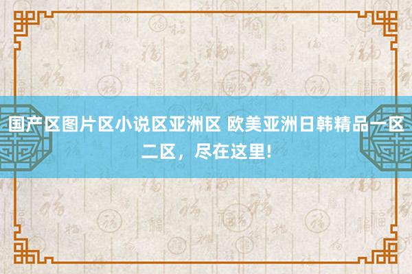 国产区图片区小说区亚洲区 欧美亚洲日韩精品一区二区，尽在这里!